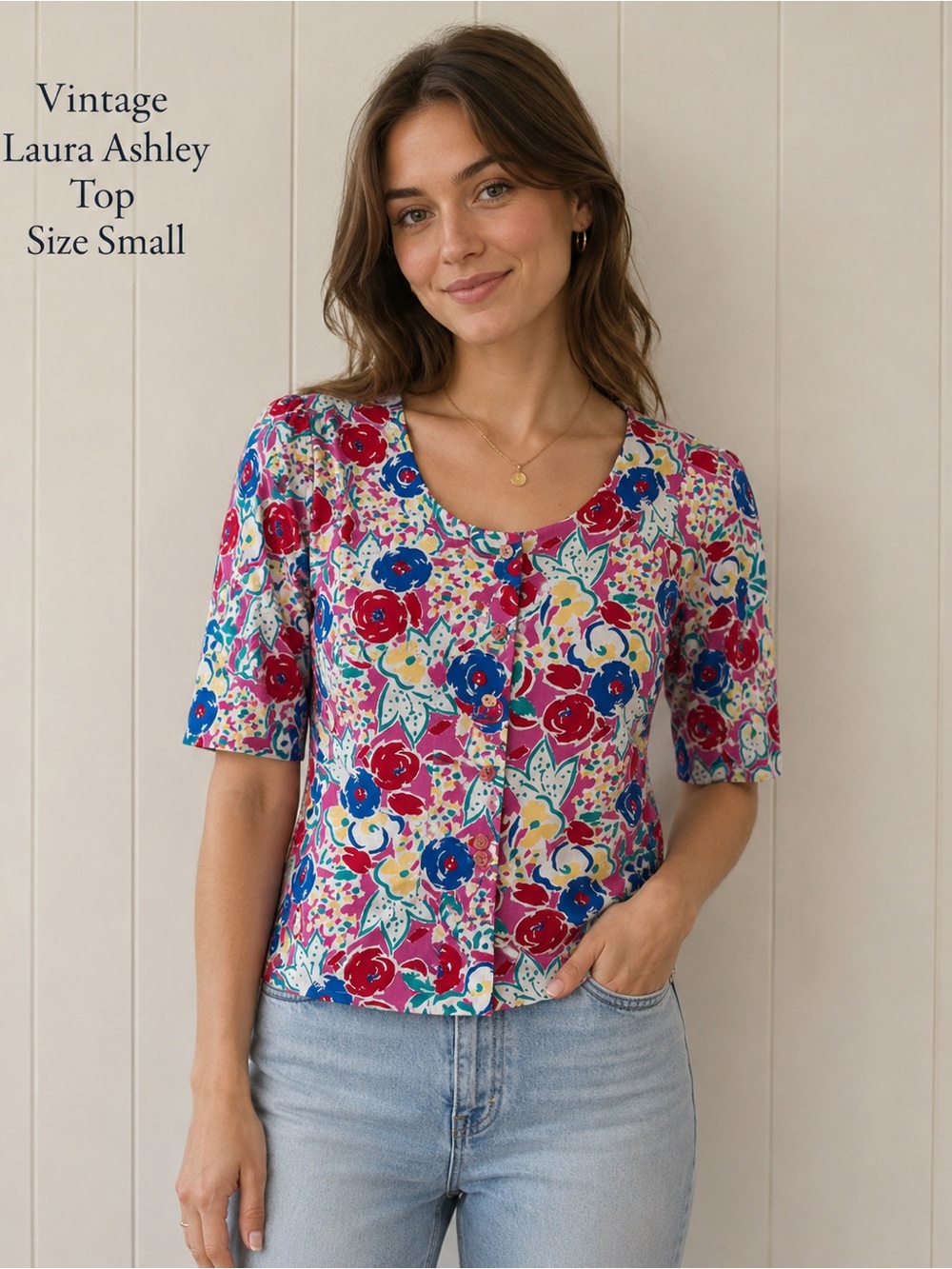🌺 Vintage Laura Ashley top